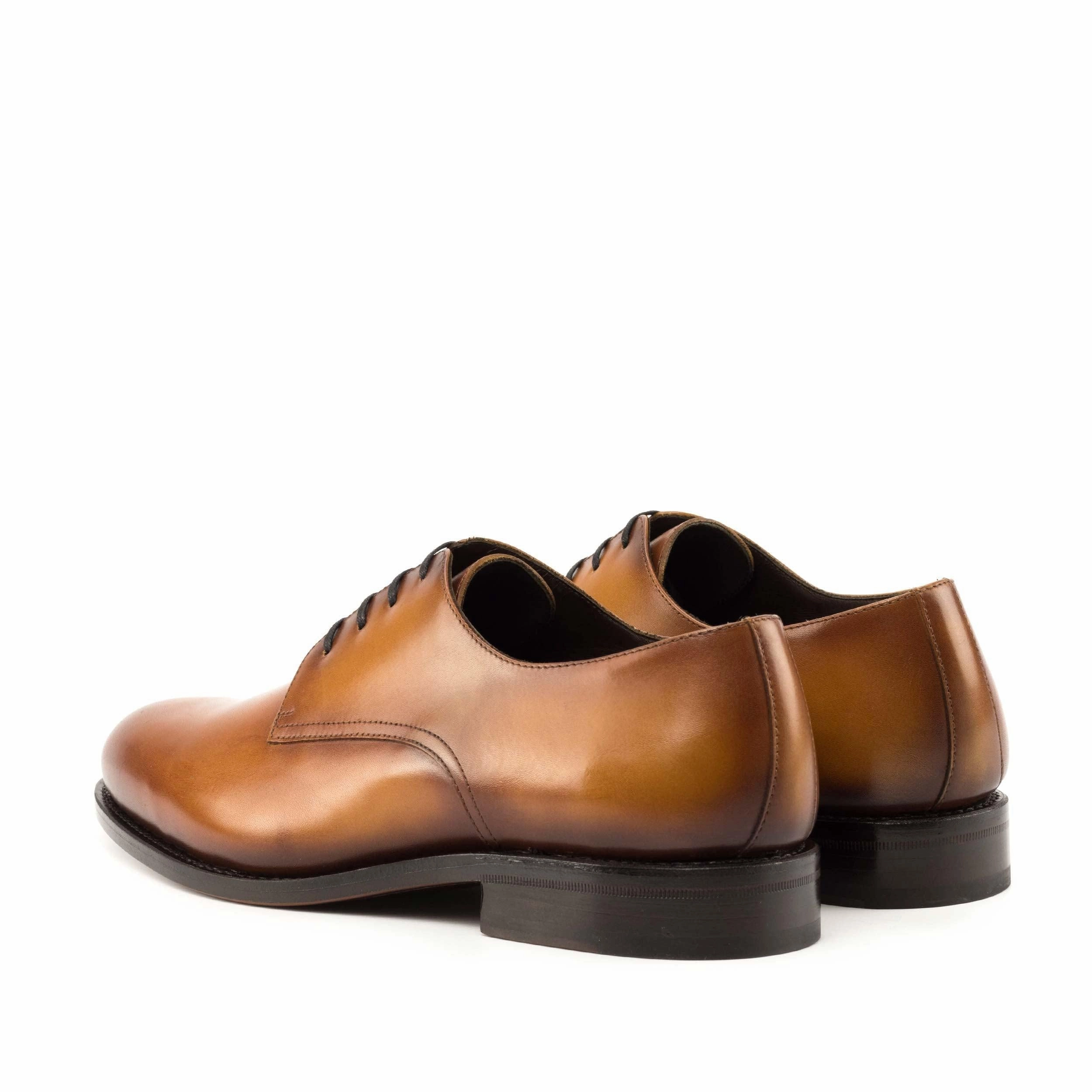 Derby cognac box calf Grey Lace Up Shoes
