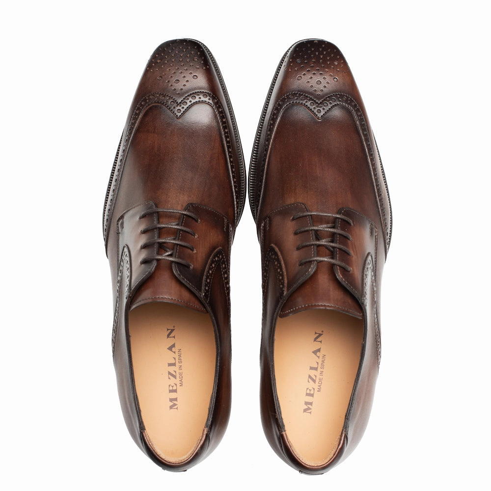 Derby Shoes With Suit TASSO WING TIP DERBY - MEZLAN