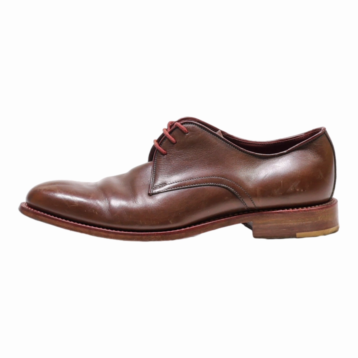Laceless Oxfords DESIGN LOAKE Oxford Shoes Brown Leather Mens UK 6.5