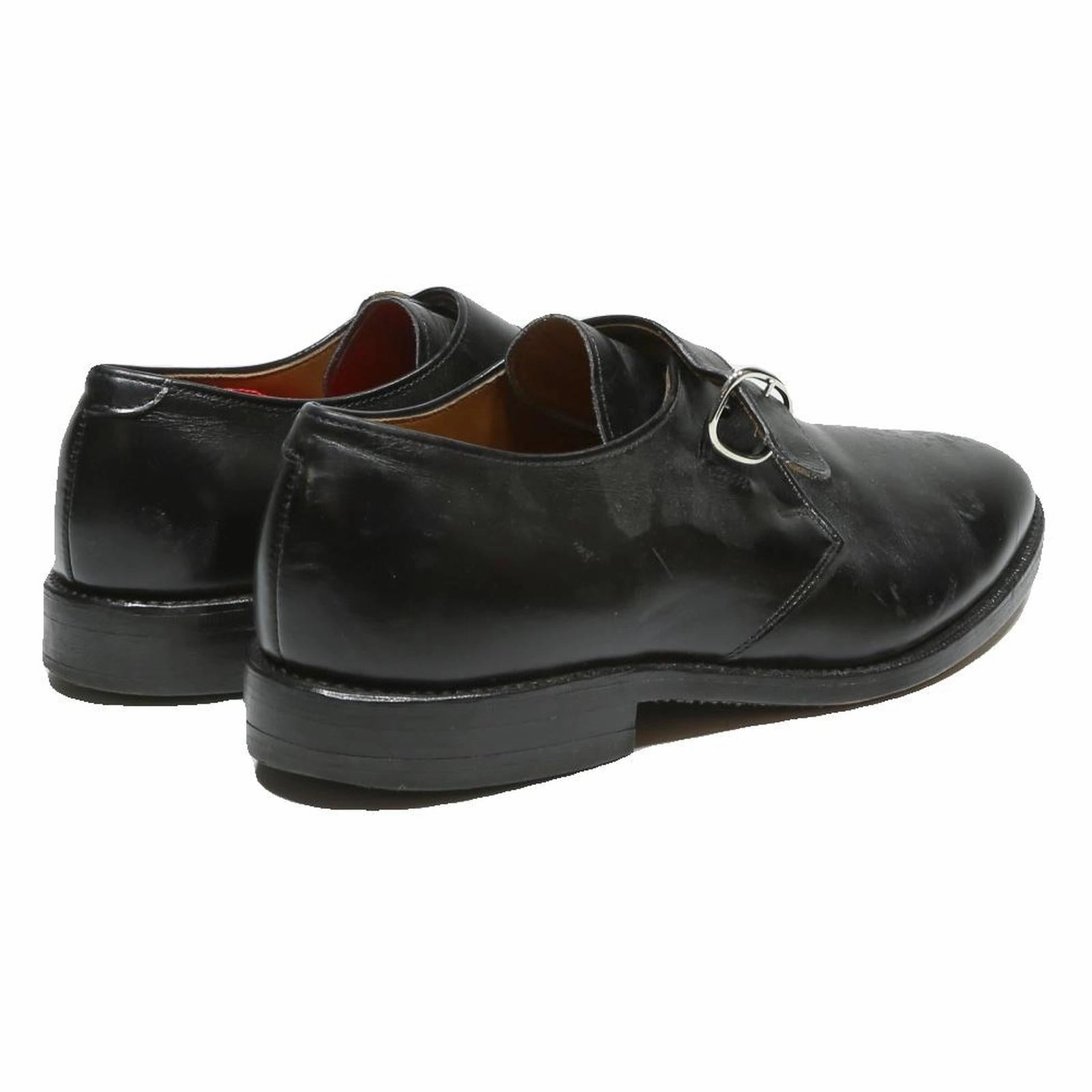 ALLEN EDMONDS Monk Strap Mens Leather Black UK 7 Classic Formal Dress Shoes Schuh Brogues