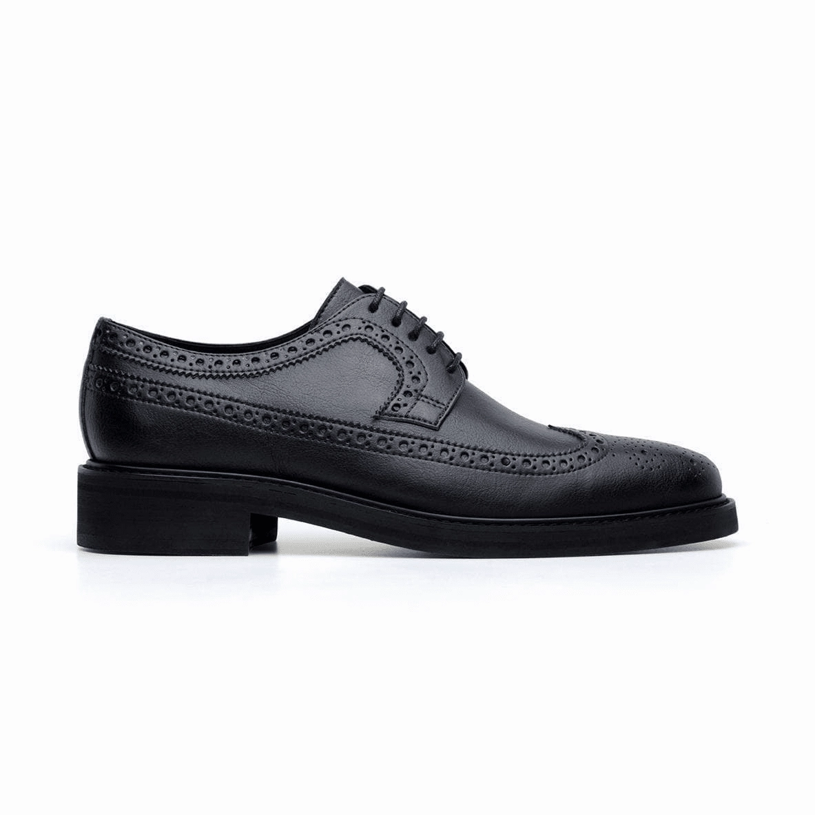 'Longwing' classic brogue in high-quality vegan leather by Brave Gentleman - black Definition Brogue