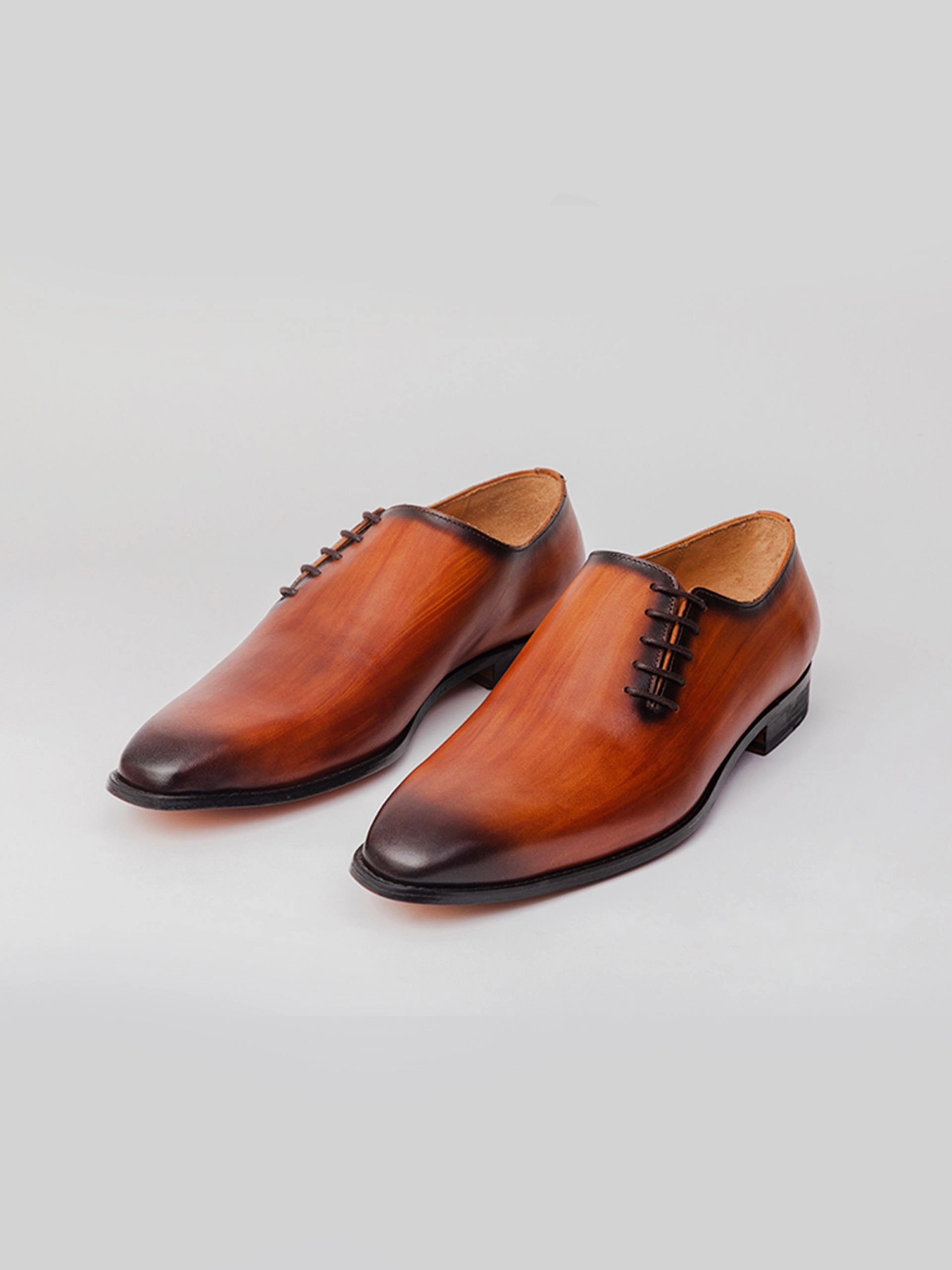 Henry Oxford - Cognac Patina Work Oxford Shoes