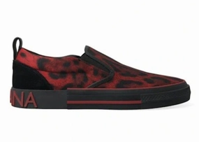 Sherpa Slip Ons Dolce & Gabbana 2.Zero Slip-On Red Black Leopard