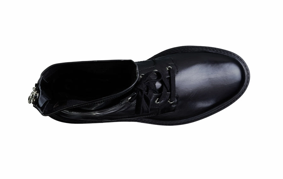 Gino Vitale Wing Tip Brogue Two Tone Shoes Don Spillover Black