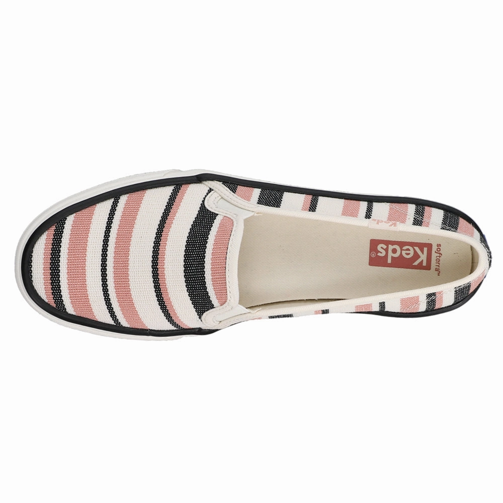 Double Decker Striped Slip On Sneakers Bass Shoes Slip Ons