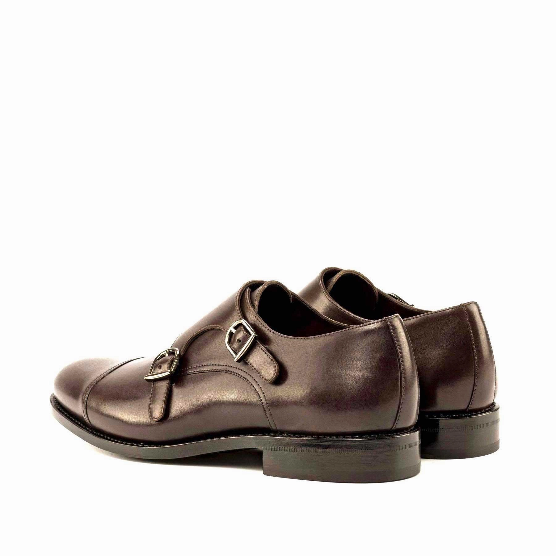 Double Monk dark brown box calf Pembroke Brogues