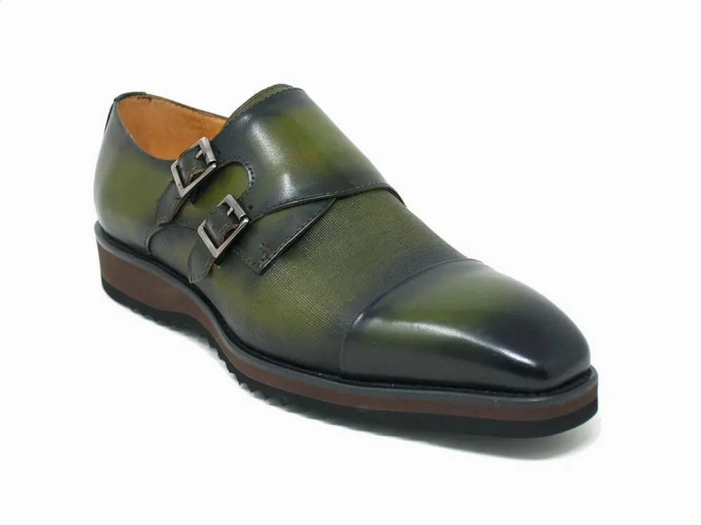 Double Monk Strap Burnished Loafer Matalan Brogues