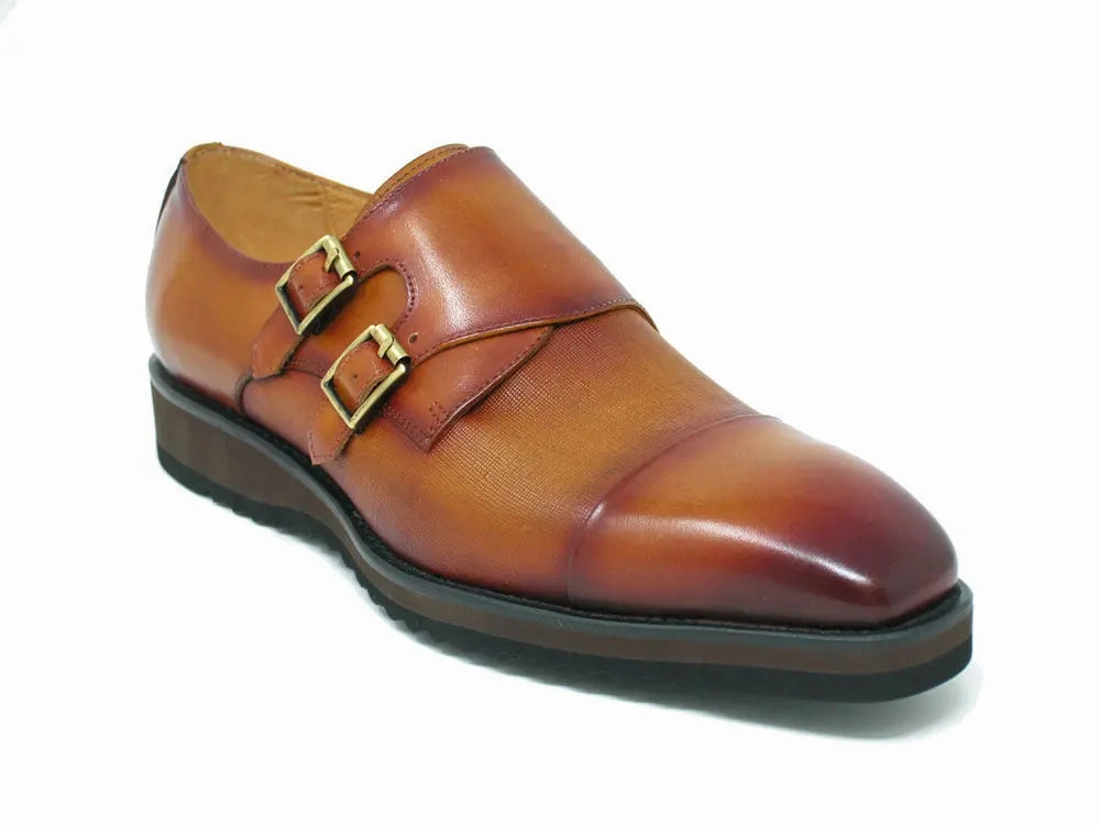 Delight Brogue Double Monk Strap Burnished Loafer