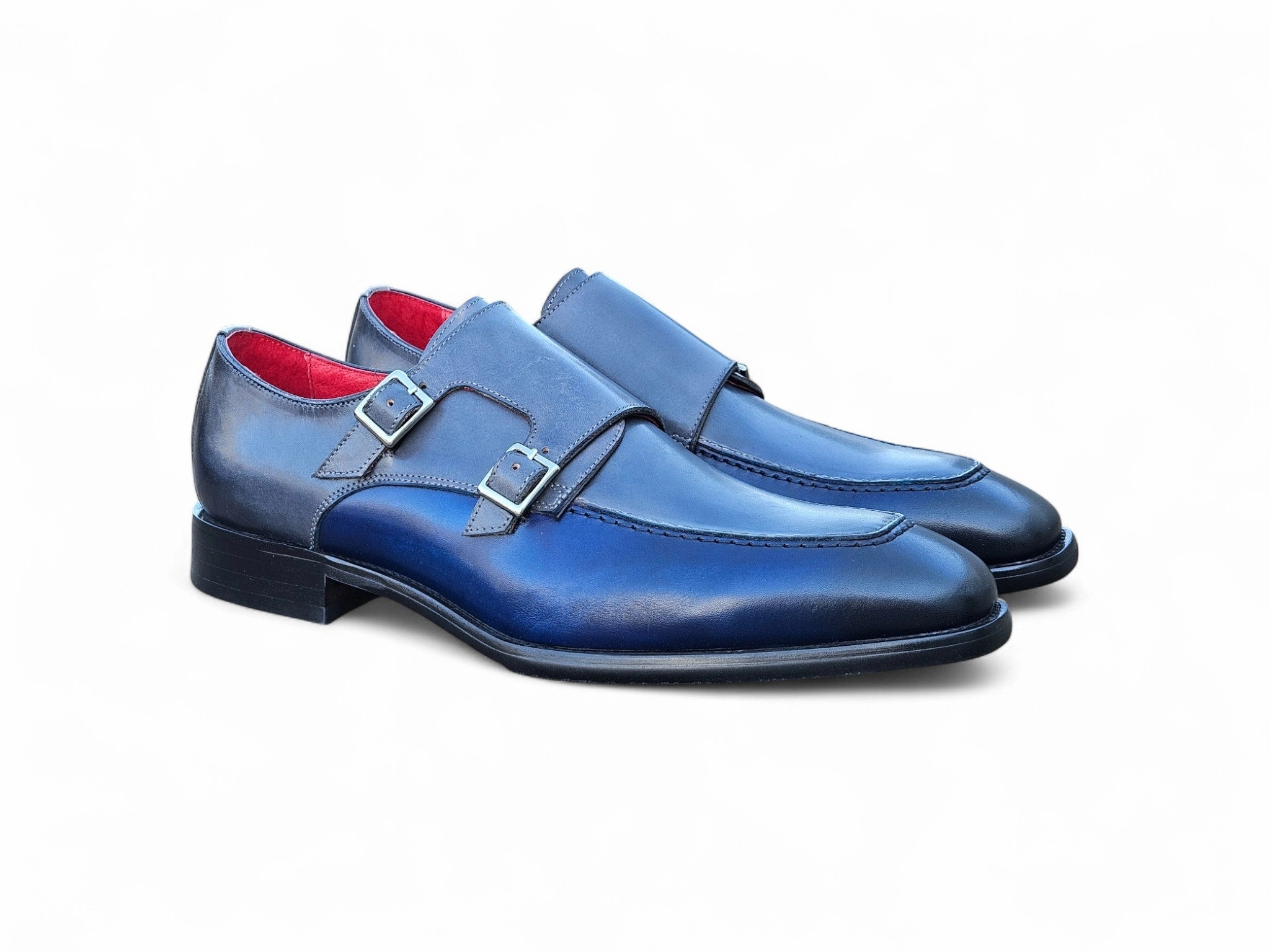 Double Monk Strap Two Tone Loafer Unique Brogues