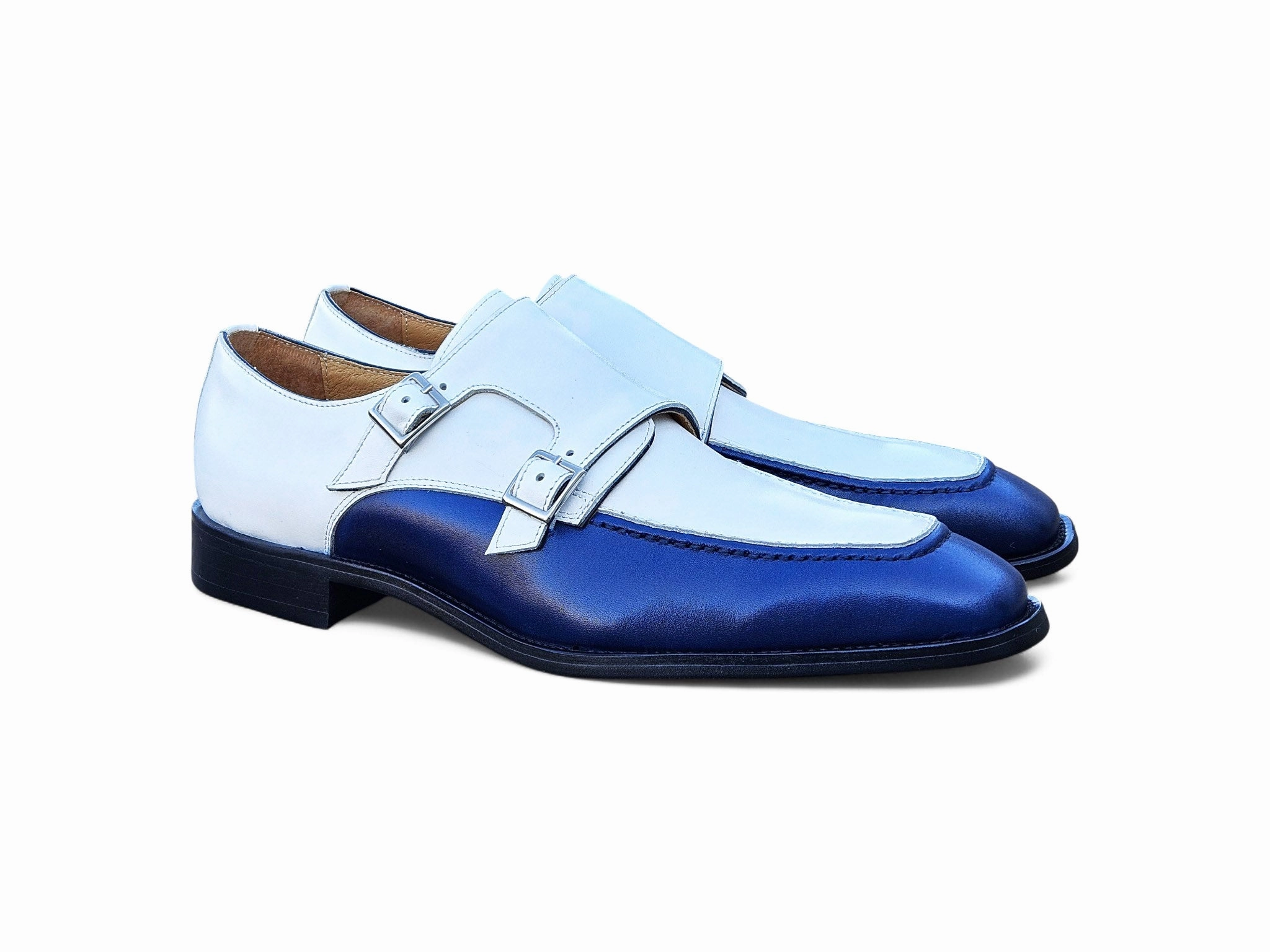 Brogues Boots Sale Double Monk Strap Two Tone Loafer