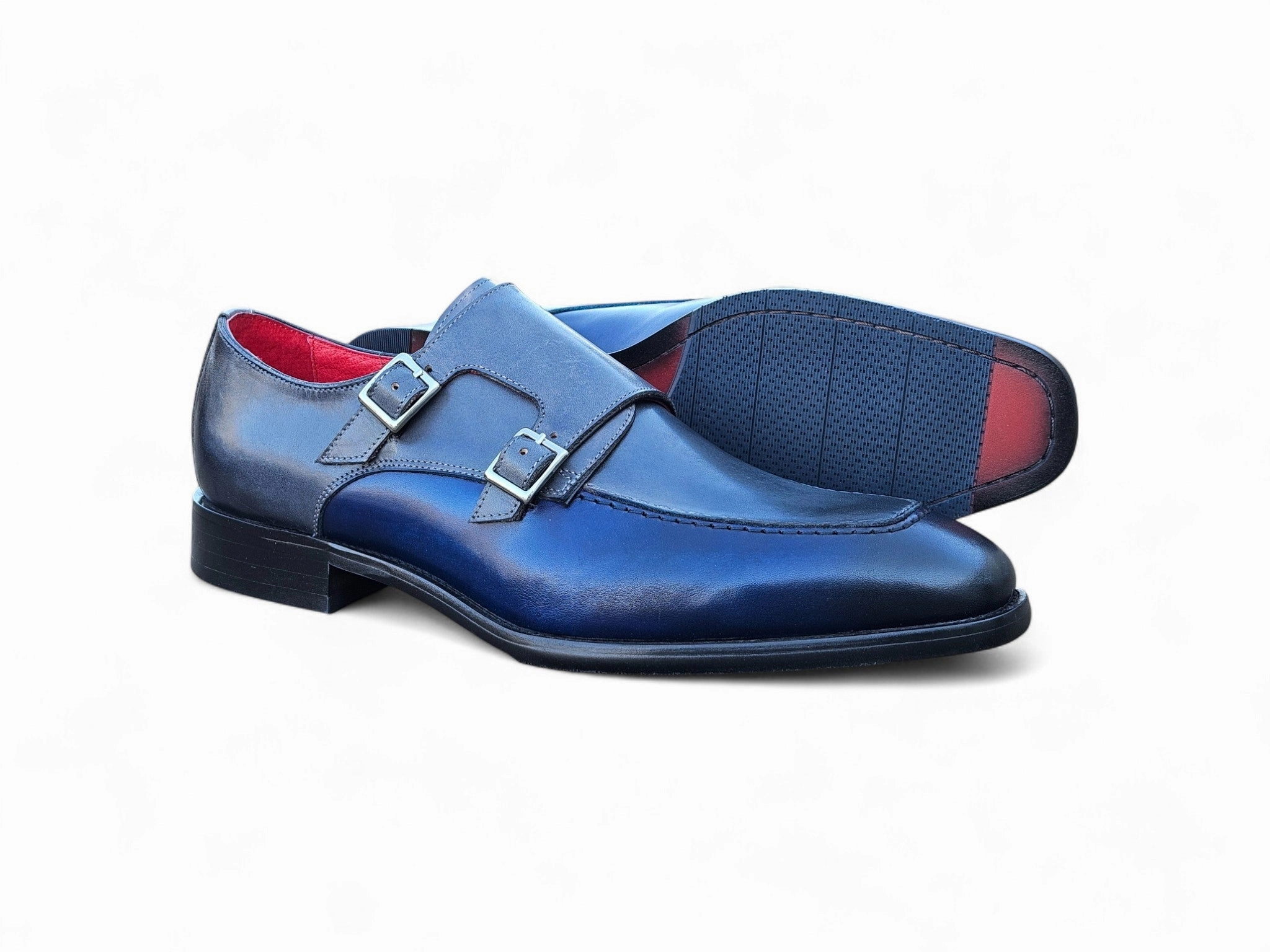 Pembroke Brogues Double Monk Strap Two Tone Loafer