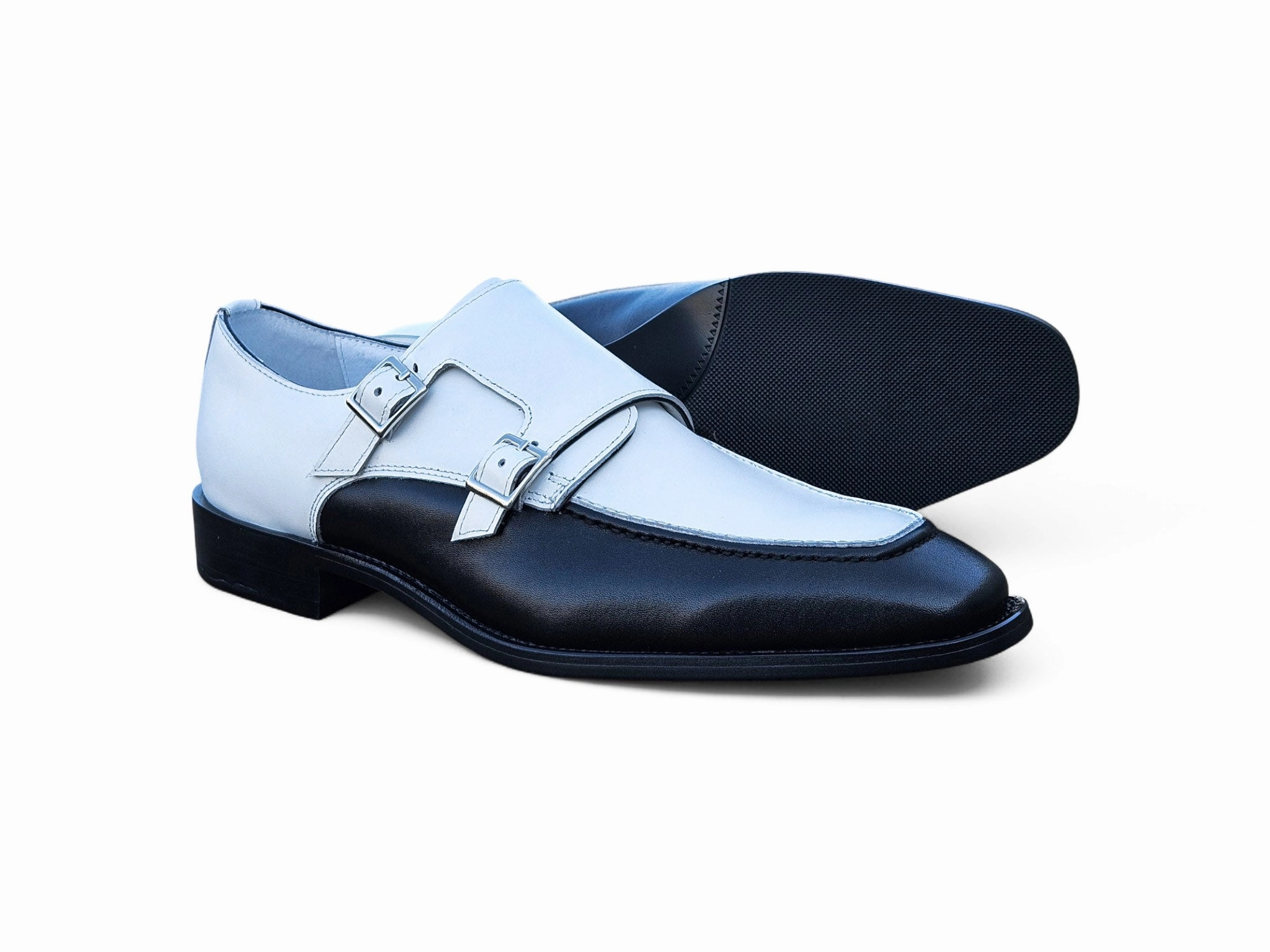 Double Monk Strap Two Tone Loafer Longwing Brogue