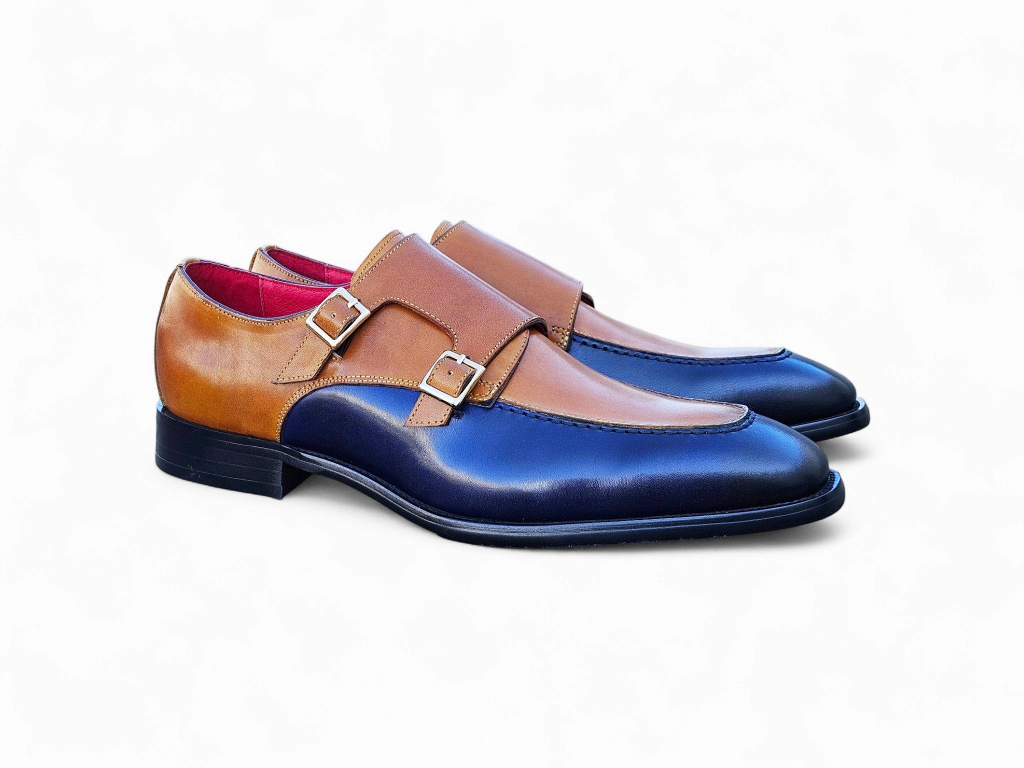 Union Jack Brogues Double Monk Strap Two Tone Loafer
