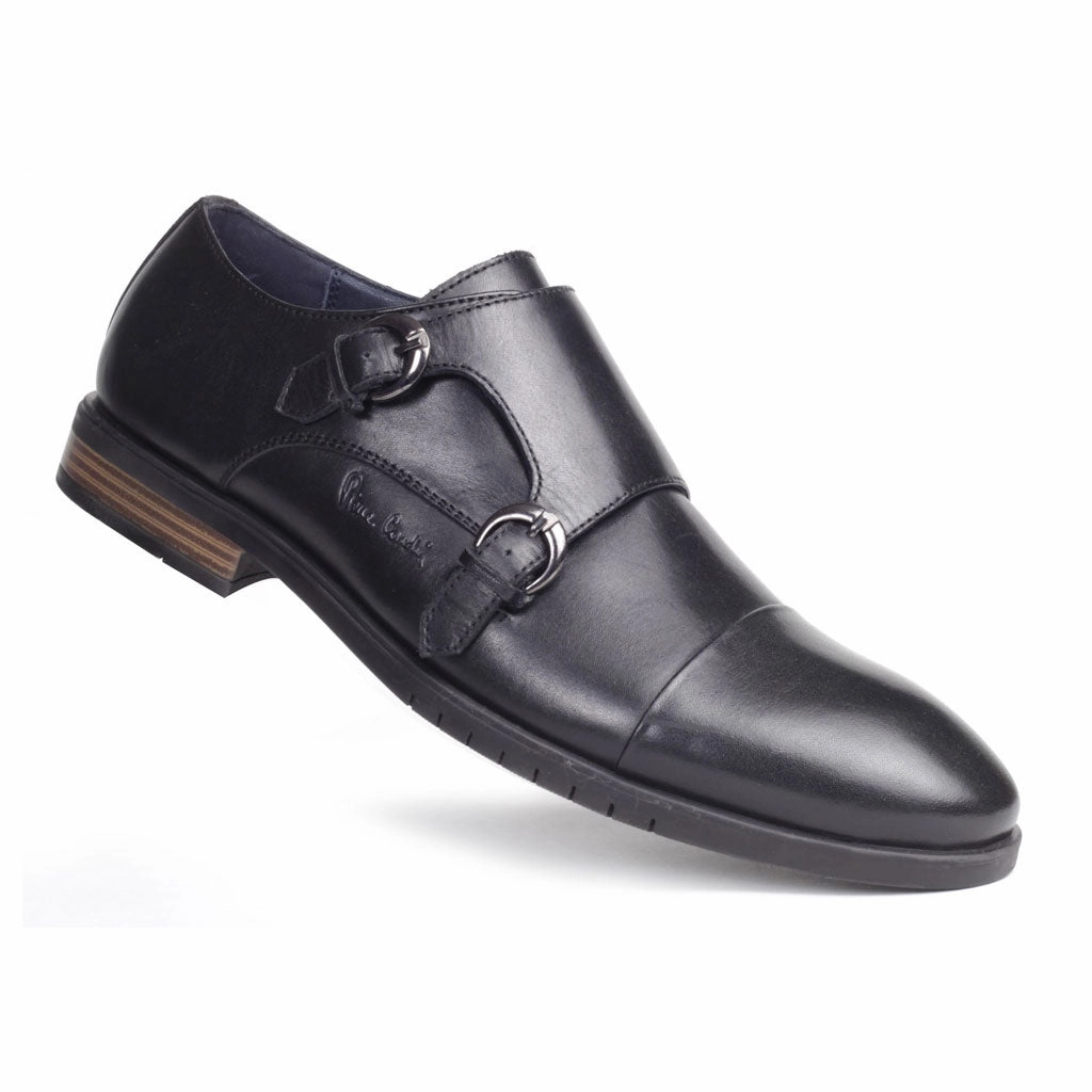 Double Strap Black Monk Men In Brogues
