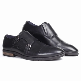 Grey Suede Brogues Double Strap Black Monk