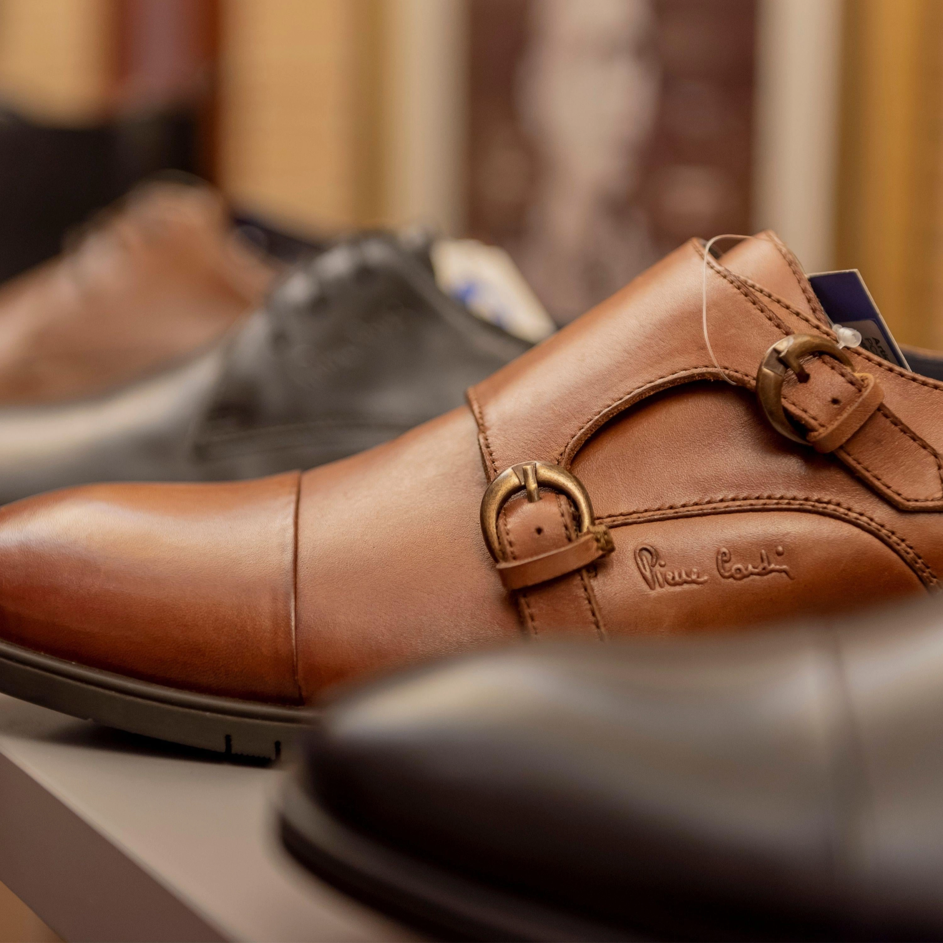 Double Strap Cognac Monk Brogue Shoes Near Me