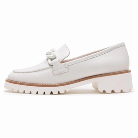Ara Kiana Cream Leather Chain Loafer (Women's) Loro Loafers