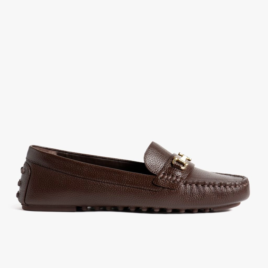 Comfortable Loafers For Walking Driving Loafer | Brown & Gold