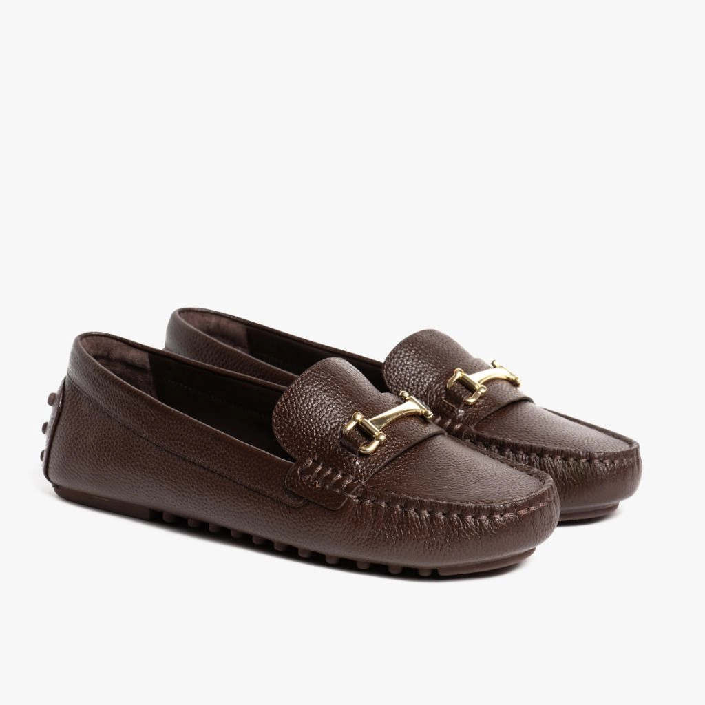 Driving Loafer | Brown & Gold Sustainable Loafers