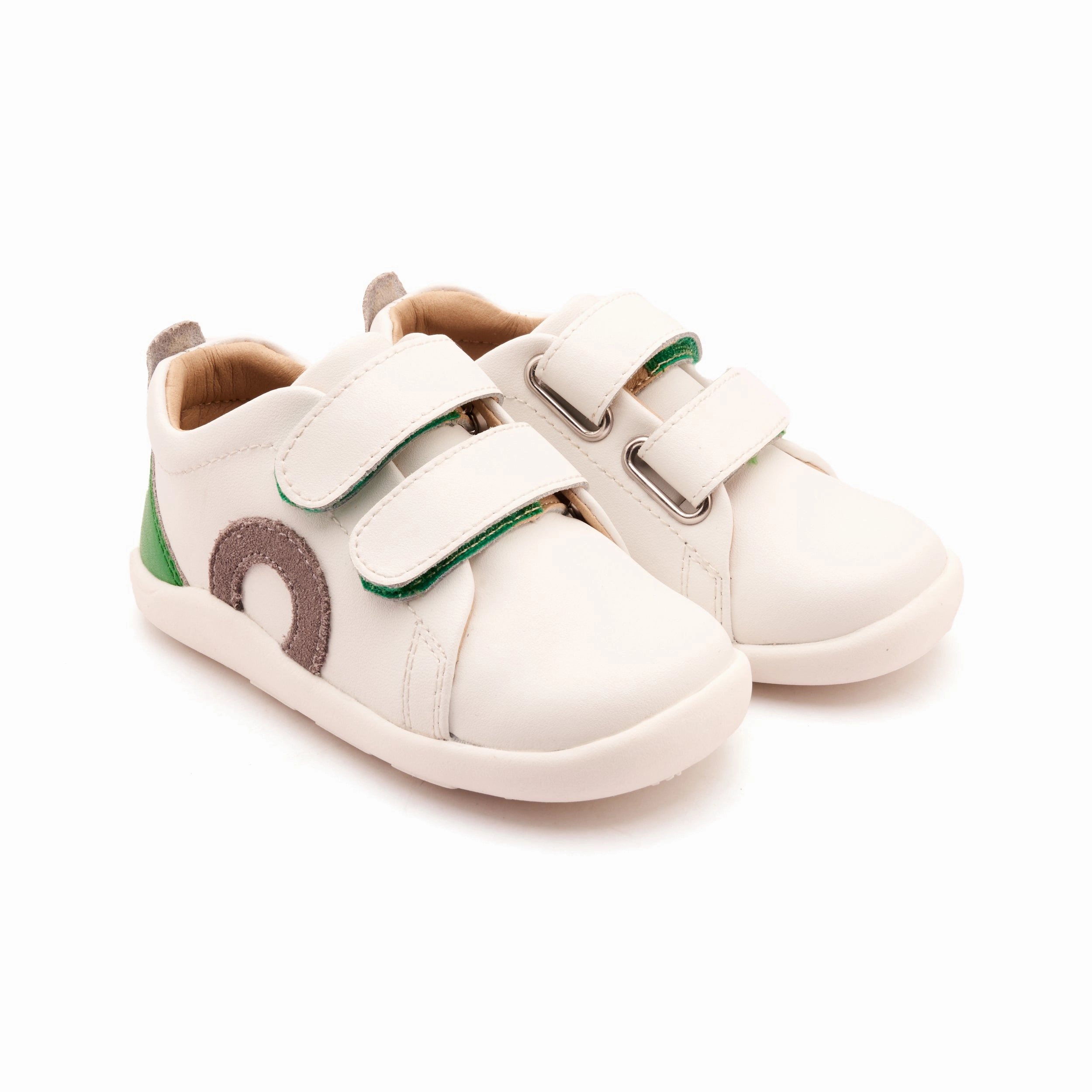 Waterproof Snow Work Boots Old Soles Boy's Little O - Tot Casual Shoes - Snow / Light Grey Suede / Neon Green