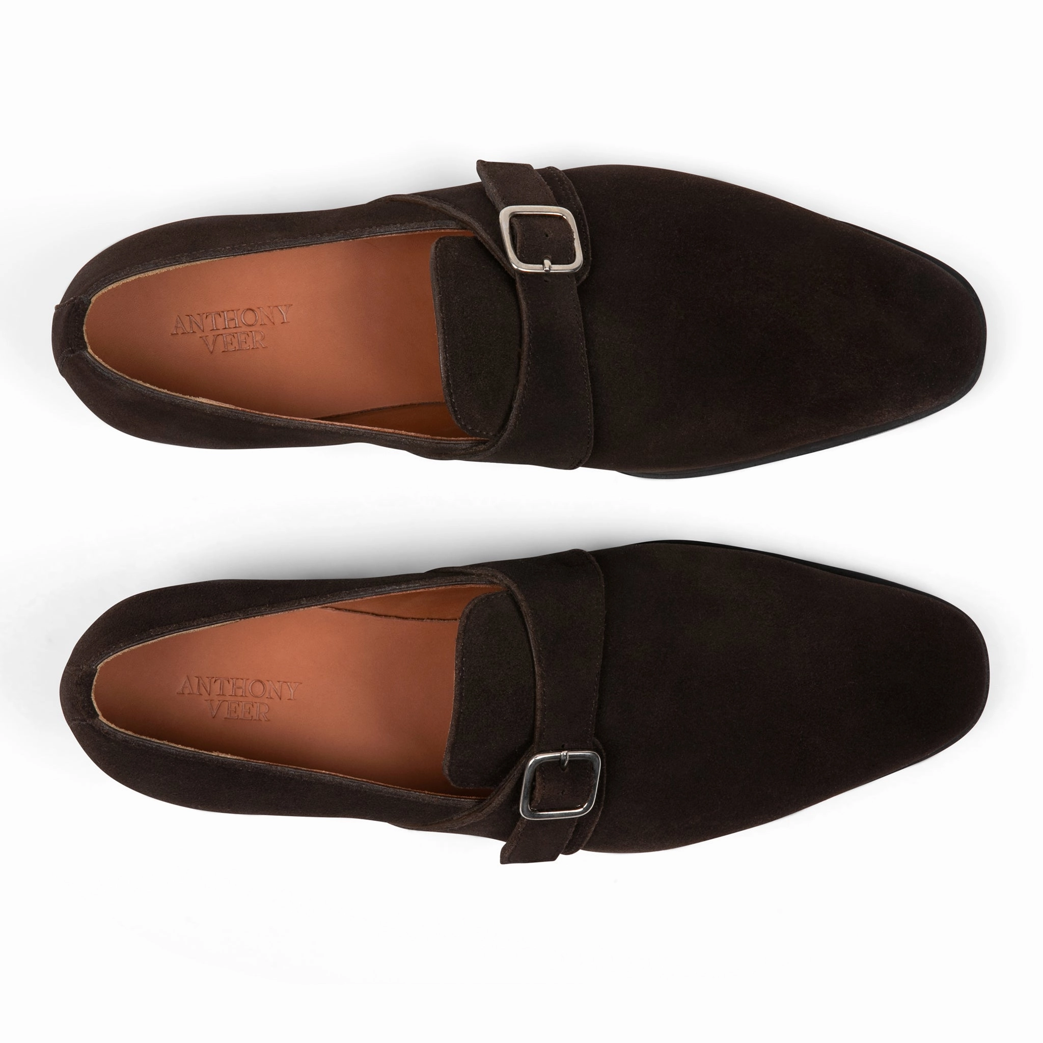Dunhill Single Monk // Tobacco Velvet Brown Suede Brogues Sneakers