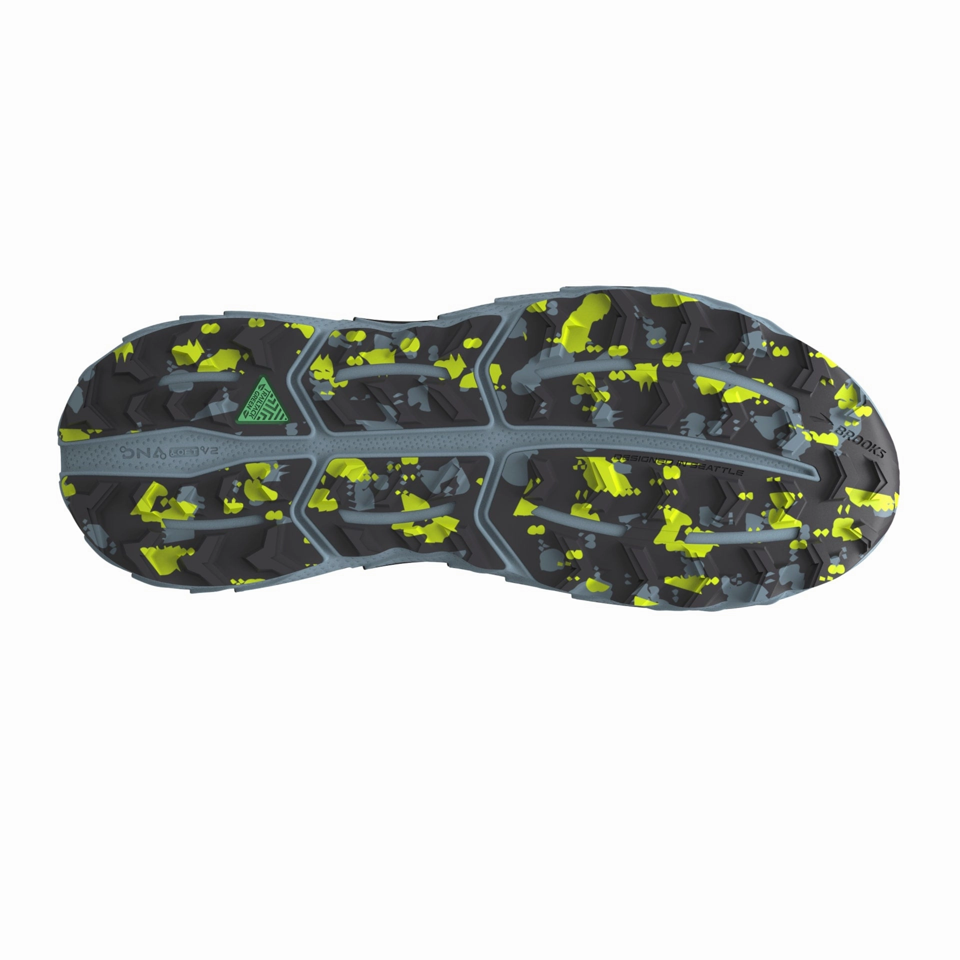 Brooks Mens Cascadia 18- Citadel/Ebony/Lime (1104261D004) Sense Ride 4 Running Shoes Trail