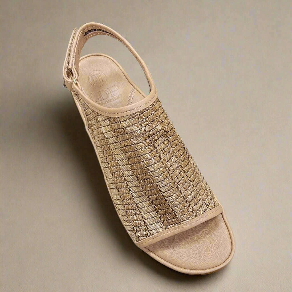 L'AMOUR DES PIEDS - Ashwin - Natural Rafia Jambu Sloane Mary Jane Shoes