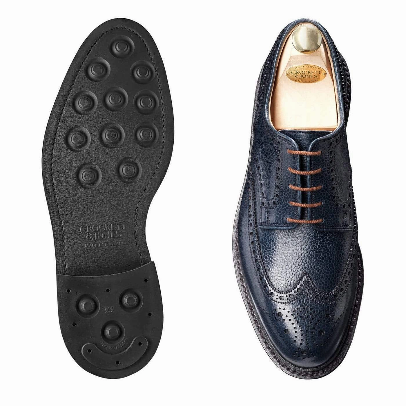 Pembroke Navy Scotch Country Grain Lace-up Boots Casual Shoes