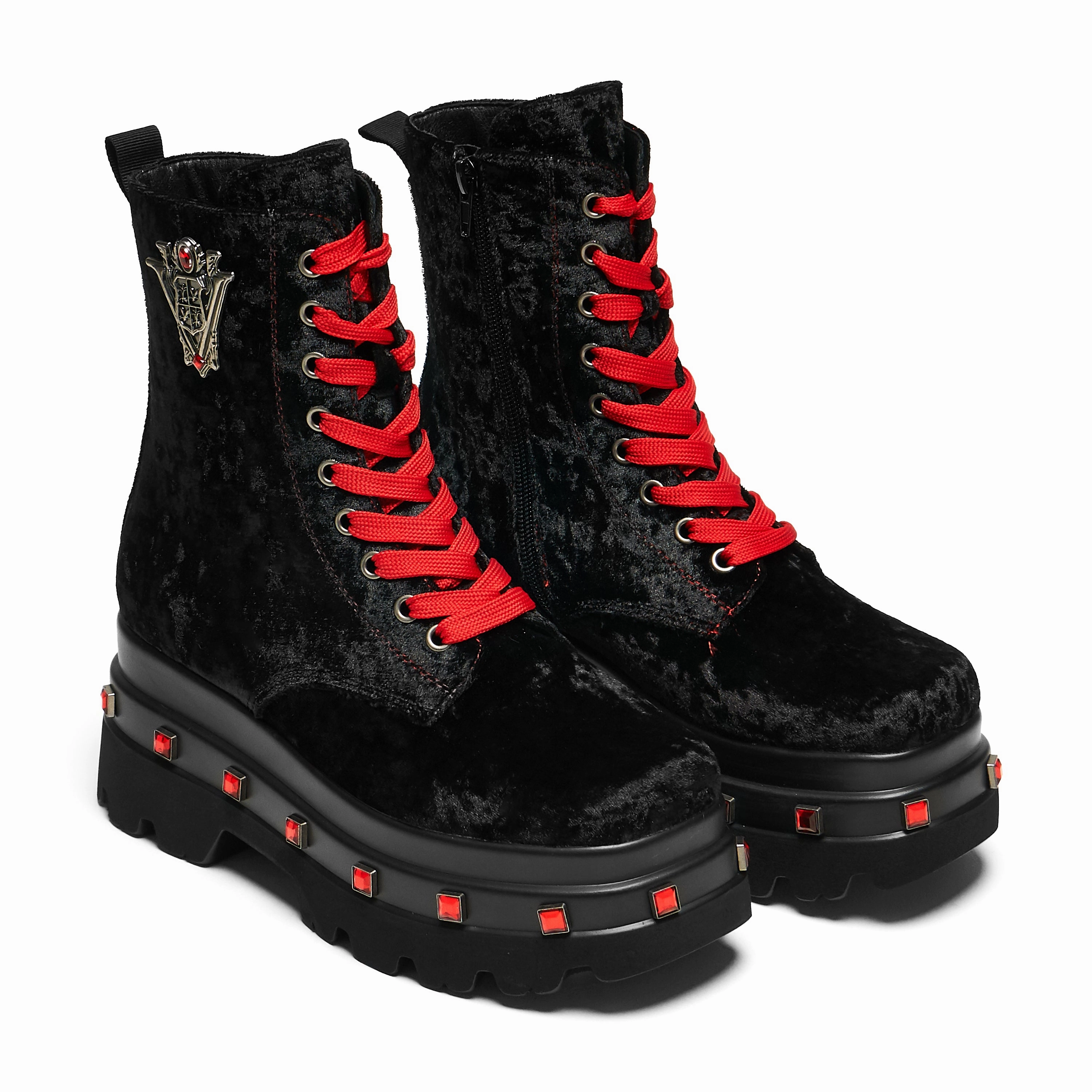 Size 14 Mary Jane Shoes Volterra Velvet Crow Platform Boots