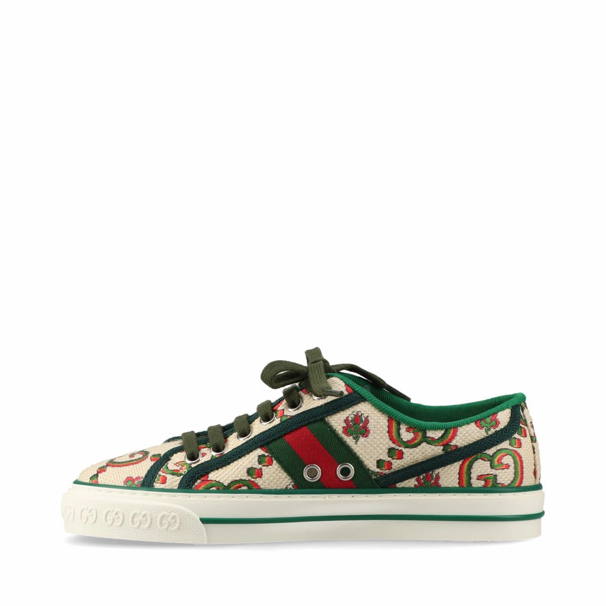 Gucci Tennis 1977 Canvas Sneakers 35.5  Multicolor GG Supreme Flowers 100th Anniversary Celebration   Box  Bag Givenchy Tennis Shoes