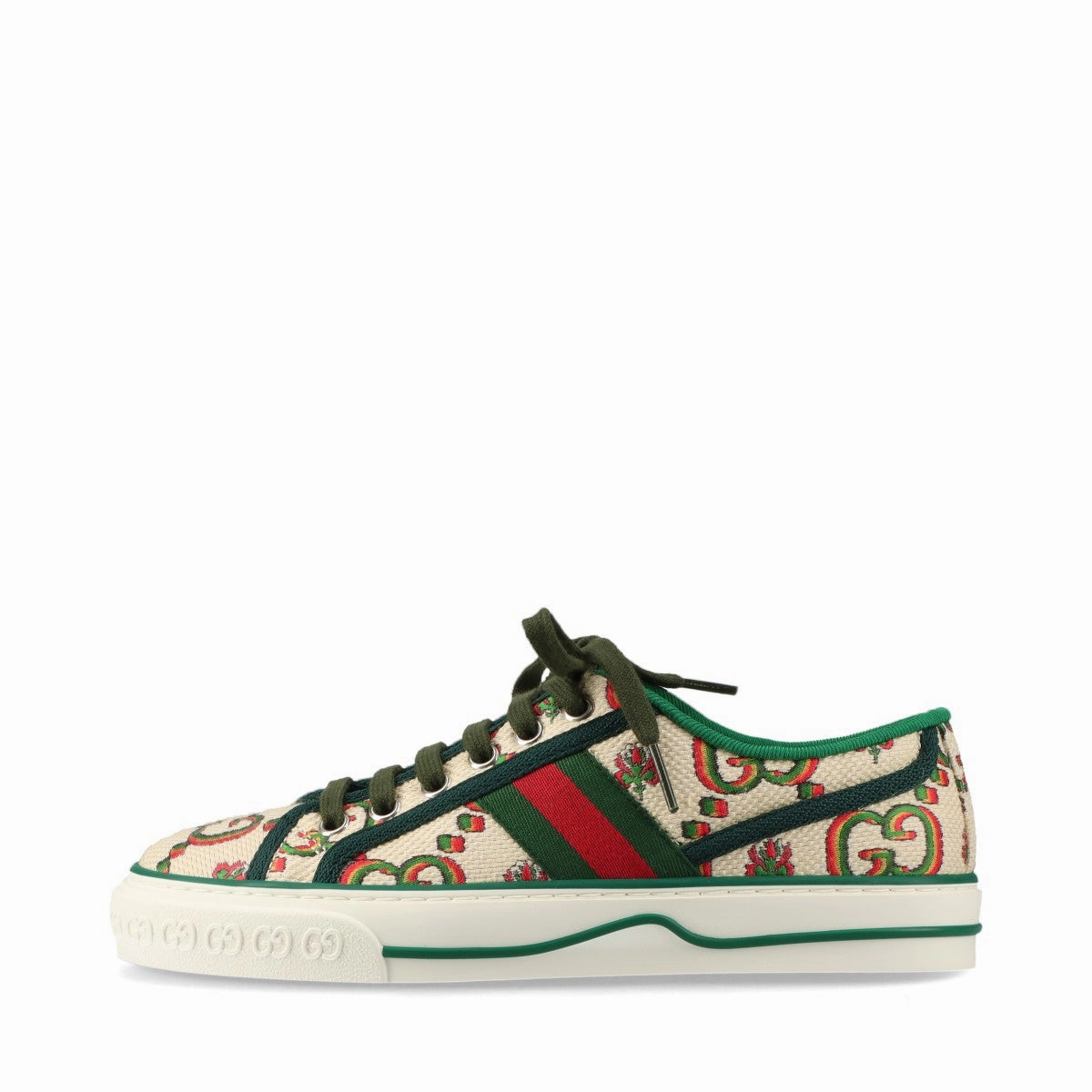 Gucci Tennis 1977 Canvas Sneakers 35.5  Multicolor GG Supreme Flowers 100th Anniversary Celebration   Box  Bag Adidas Climacool Tennis Shoes