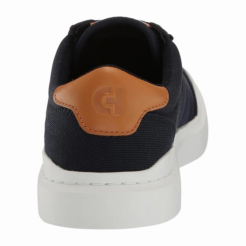 Classic Leather Casual Shoes Cole Haan Men's Grandpro Rally Canvas Sneaker - Navy Blazer/Natural Tan/Optic White