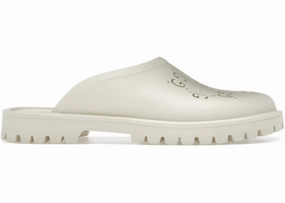 Minnow Plus Slip On Gucci Slip-On Sandal Cut Out Monogram Mystic White
