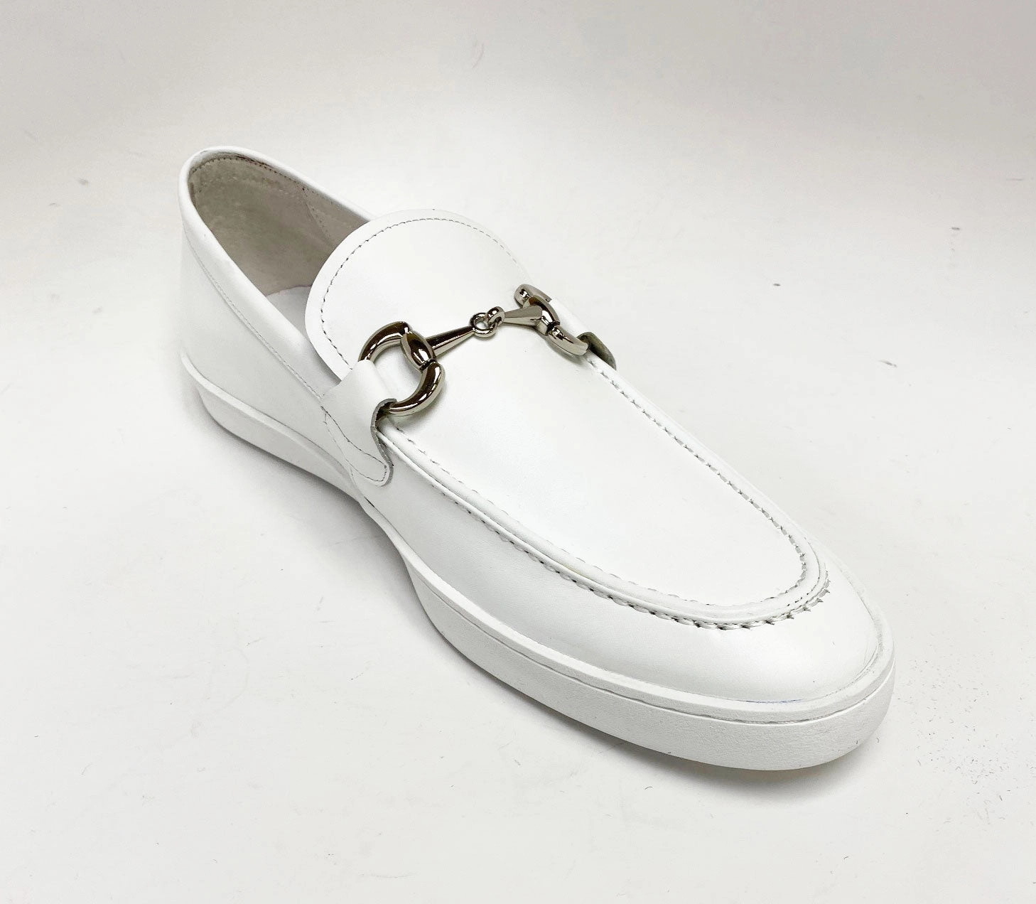 Calfskin Slip-On Horsebit Loafer White Composite Toe Slip On Work Shoes