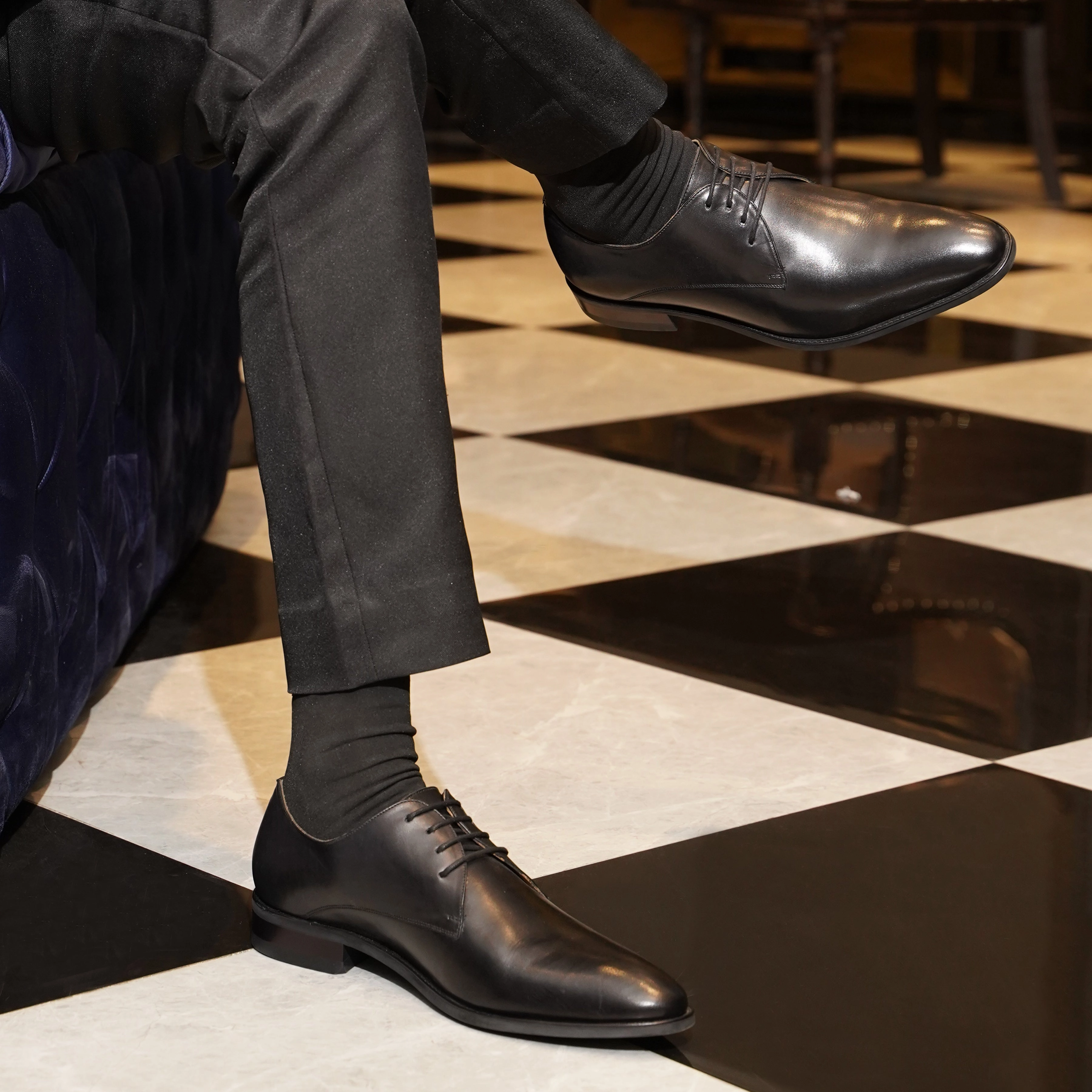 Lace-up Shoes Bloomsbury - Men's Black Calf Leather Derby Shoe