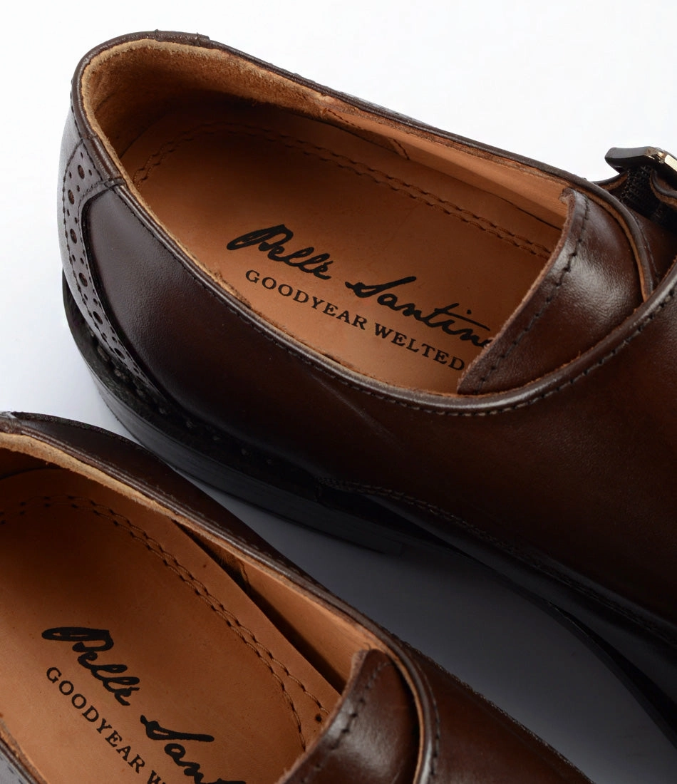 Goodyear Welted - Double Monk Strap - Brown Ikon Brogues