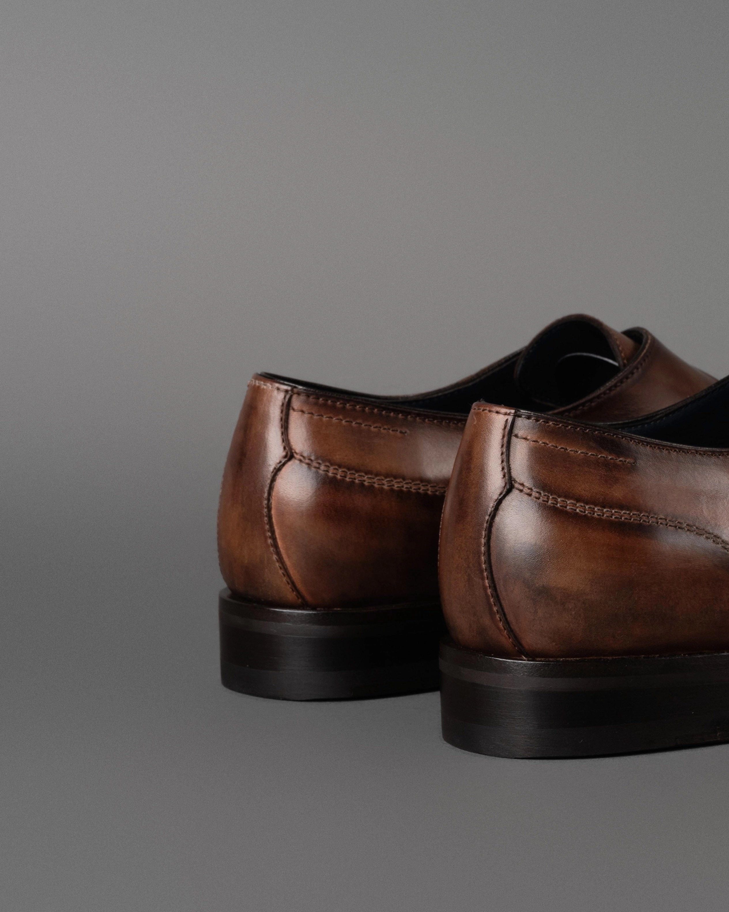 Smooth Brogue Gavello Monk Strap Shoe