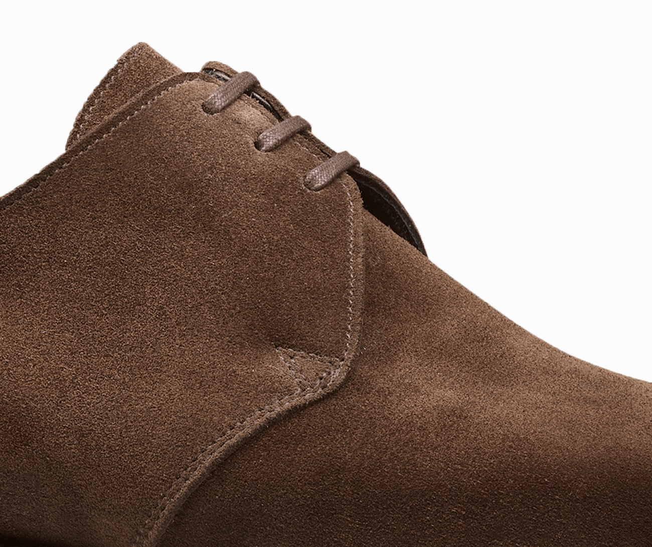 Highbury 2 Dark Brown Calf Suede Metallic Lace Up Shoes