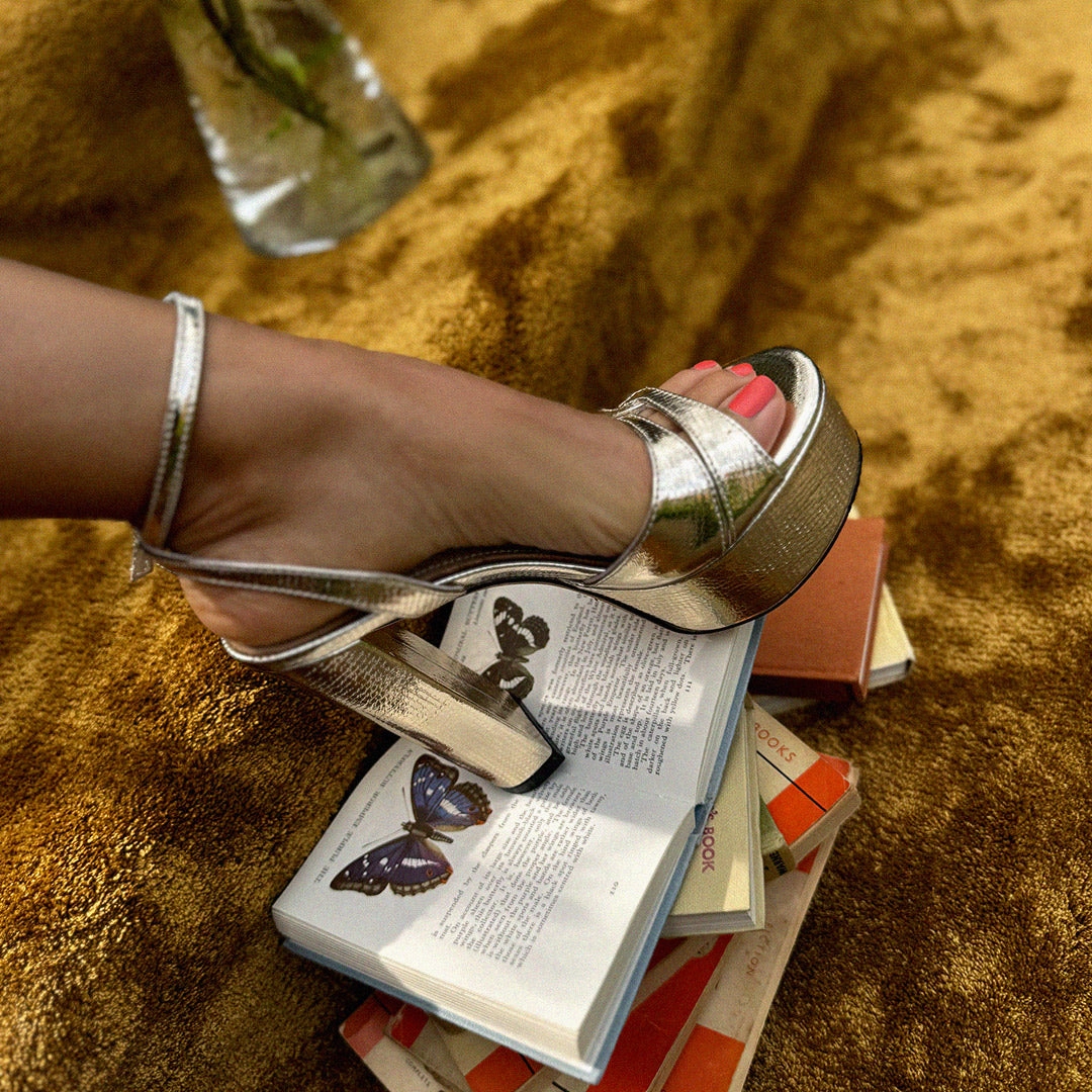 Spanish Mary Jane Shoes *CHARLOTTE GOLD - platform leather sandals