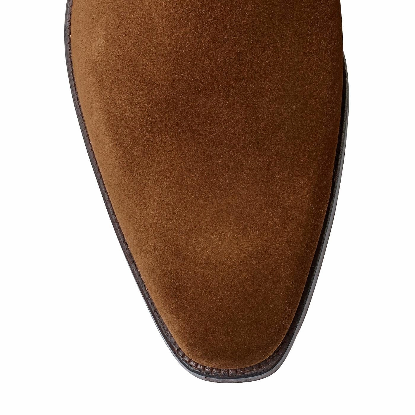 Monkton Tobacco Calf Suede Brown Heeled Brogues