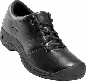 Keen Utility Black Womens PTC WR Leather Oxford Shoes Oxford Business Shoes