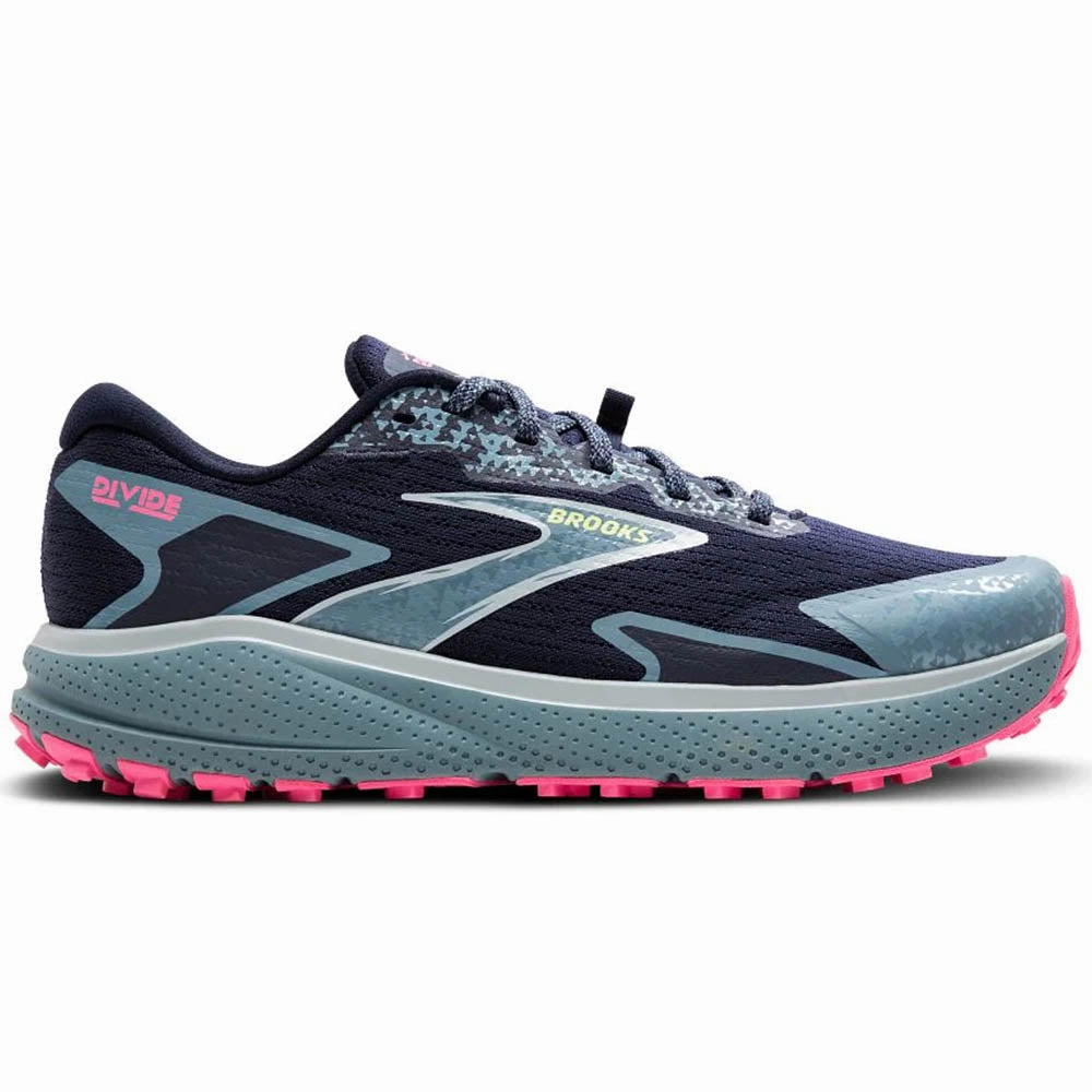 Women's Brooks Divide 5, Peacoat/Black/Pink, 5 B Medium Best Trail Running Shoes For Hallux Rigidus