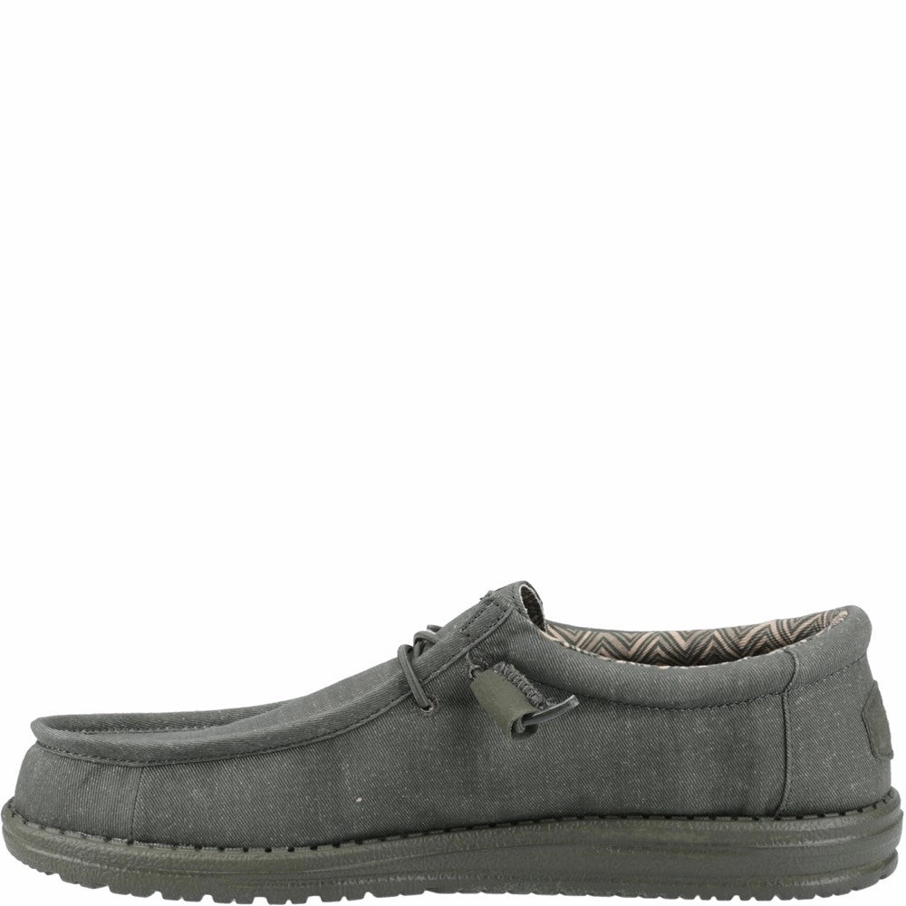 HEYDUDE Wally Stretch Canvas Shoes Smart Casual Boat Shoes