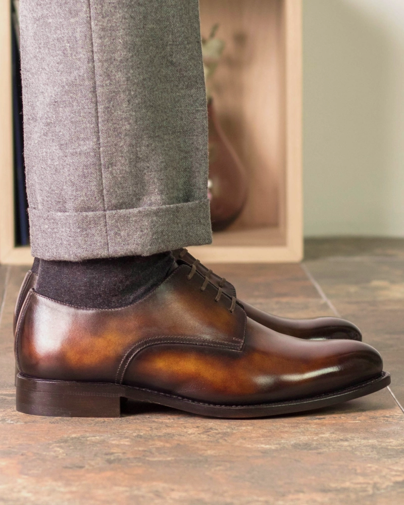 Lace-up Ballet Shoes Marco Derby in Fire Patina