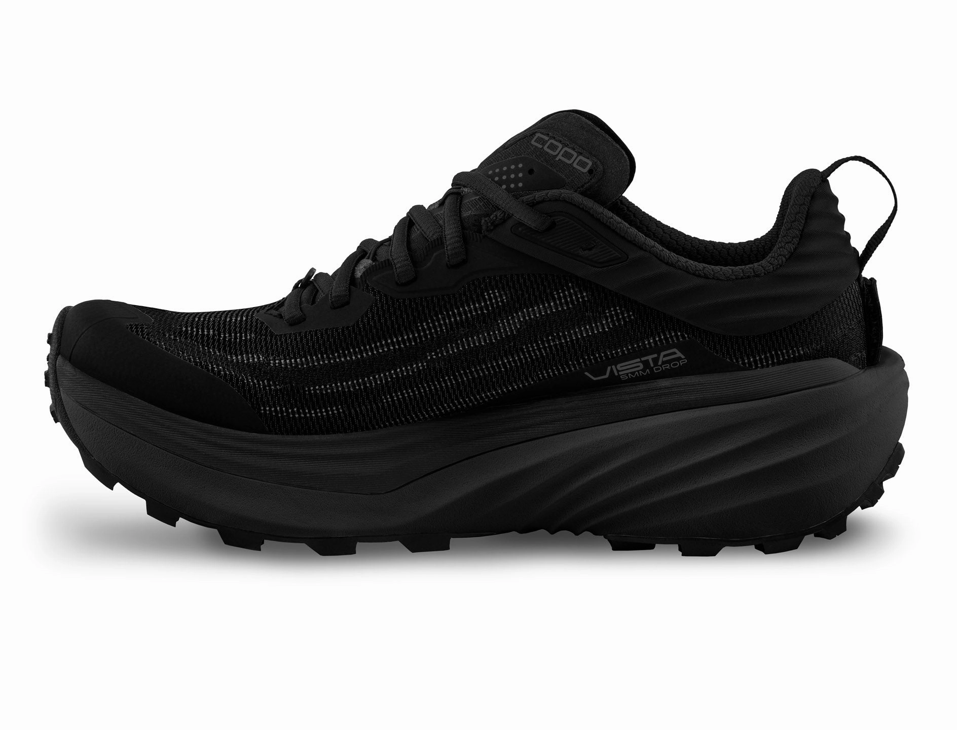 Topo Athletic | Vista | Men's | Black/Black Wide Trail Hiking Shoes