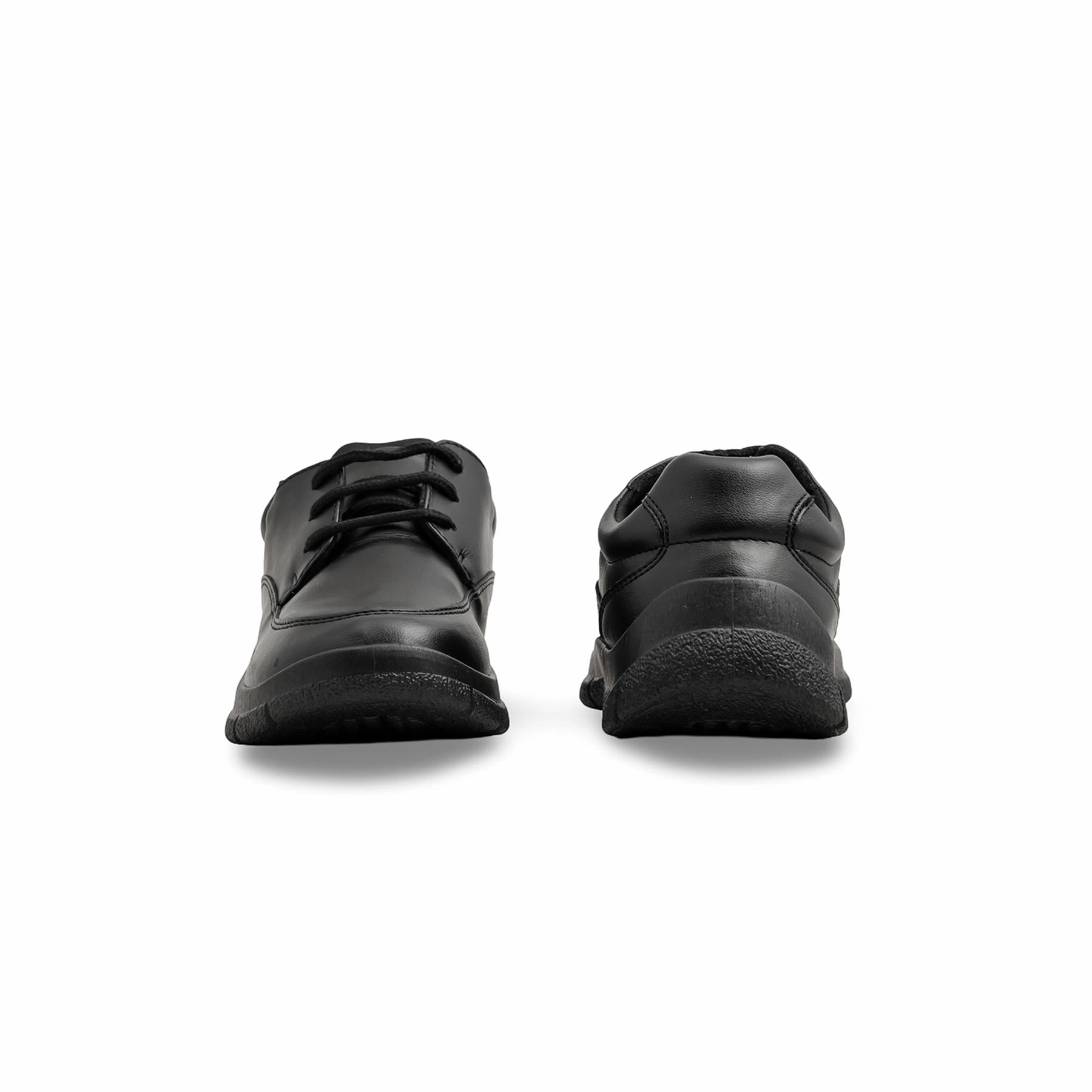 Grand Plain Toe Oxford Boys Black Lace Up School Shoes SK1114