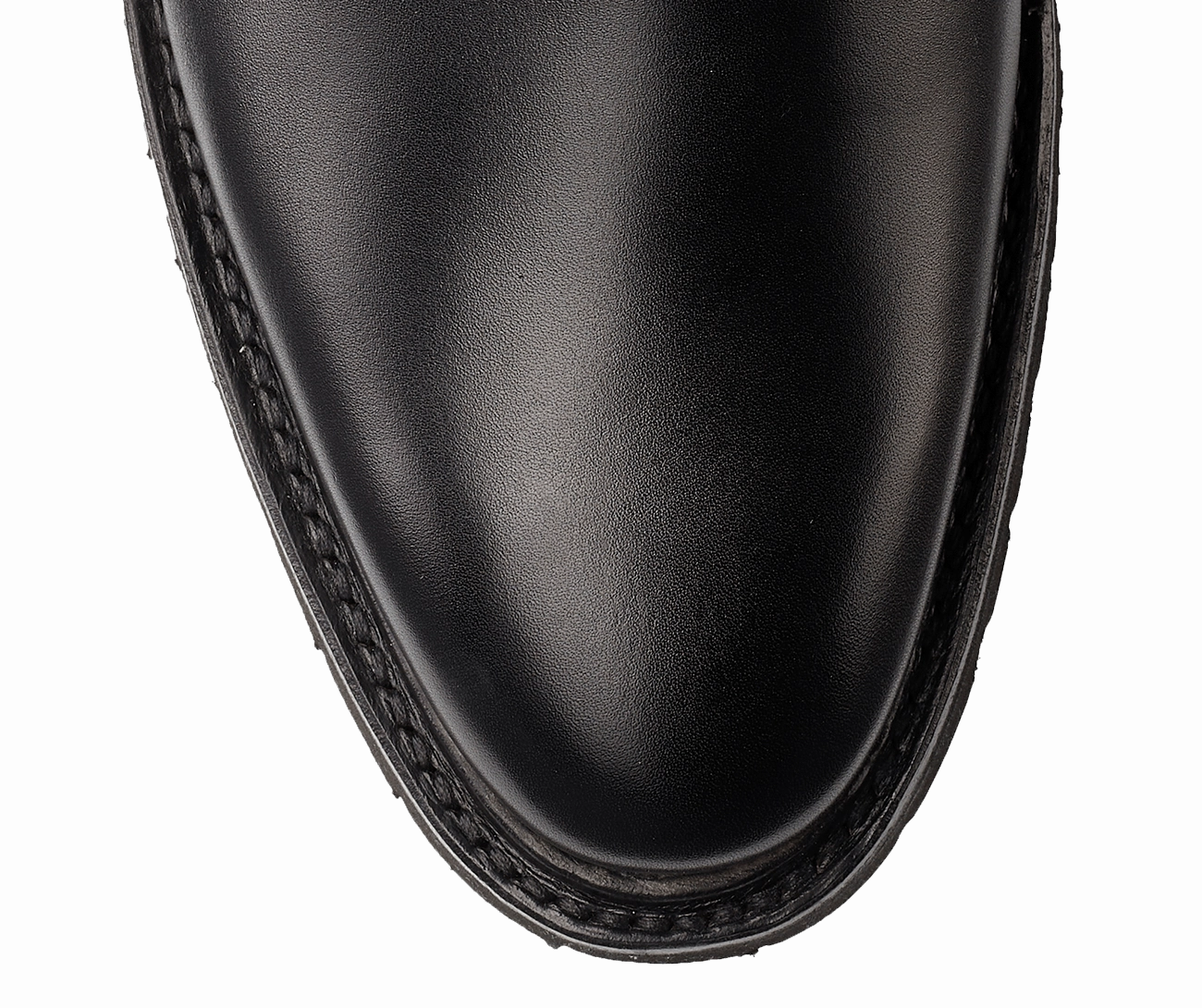 Molly Black Calf Leather Lace Up Flat Shoes