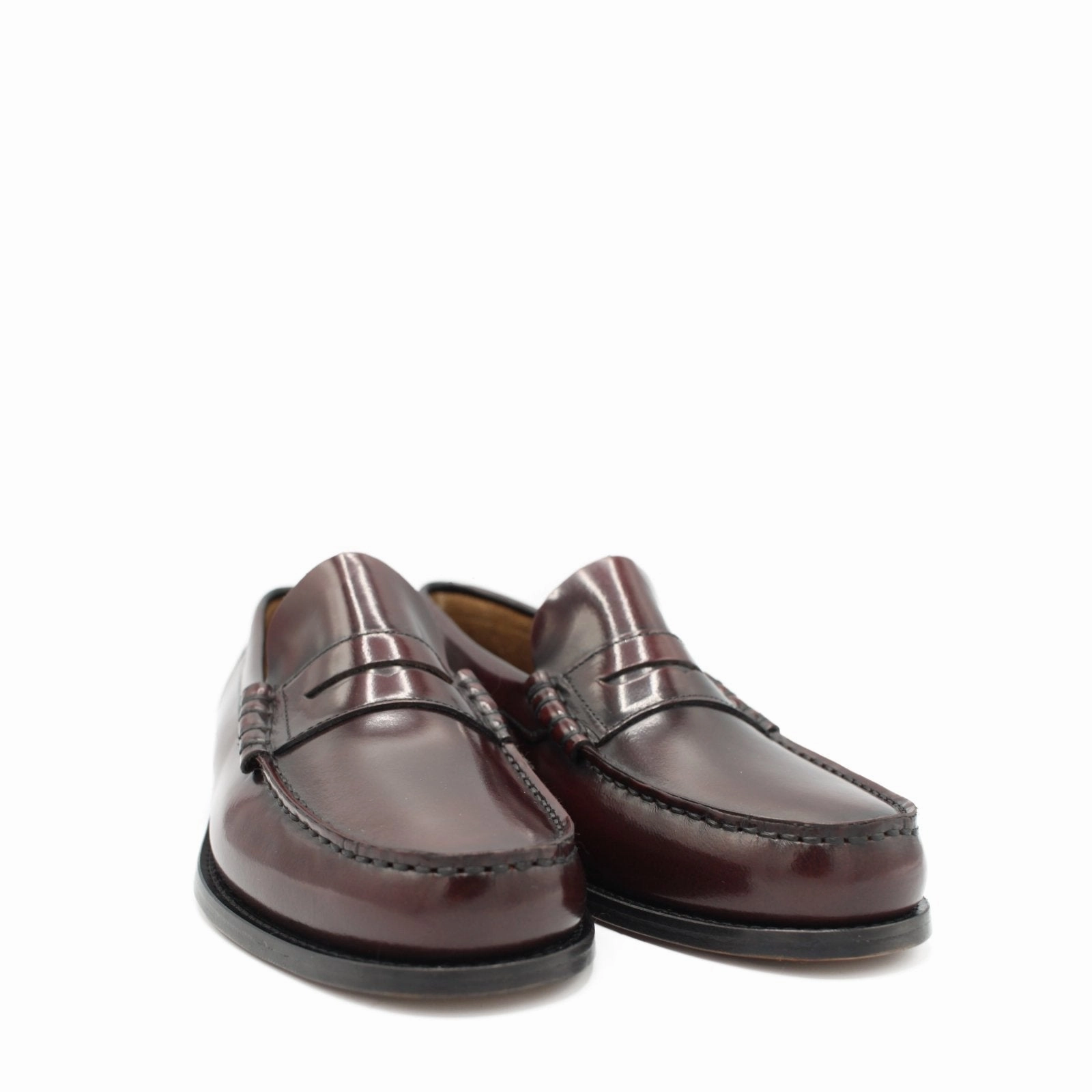 COLL BURGUNDY POLISHED Loafers Horsebit