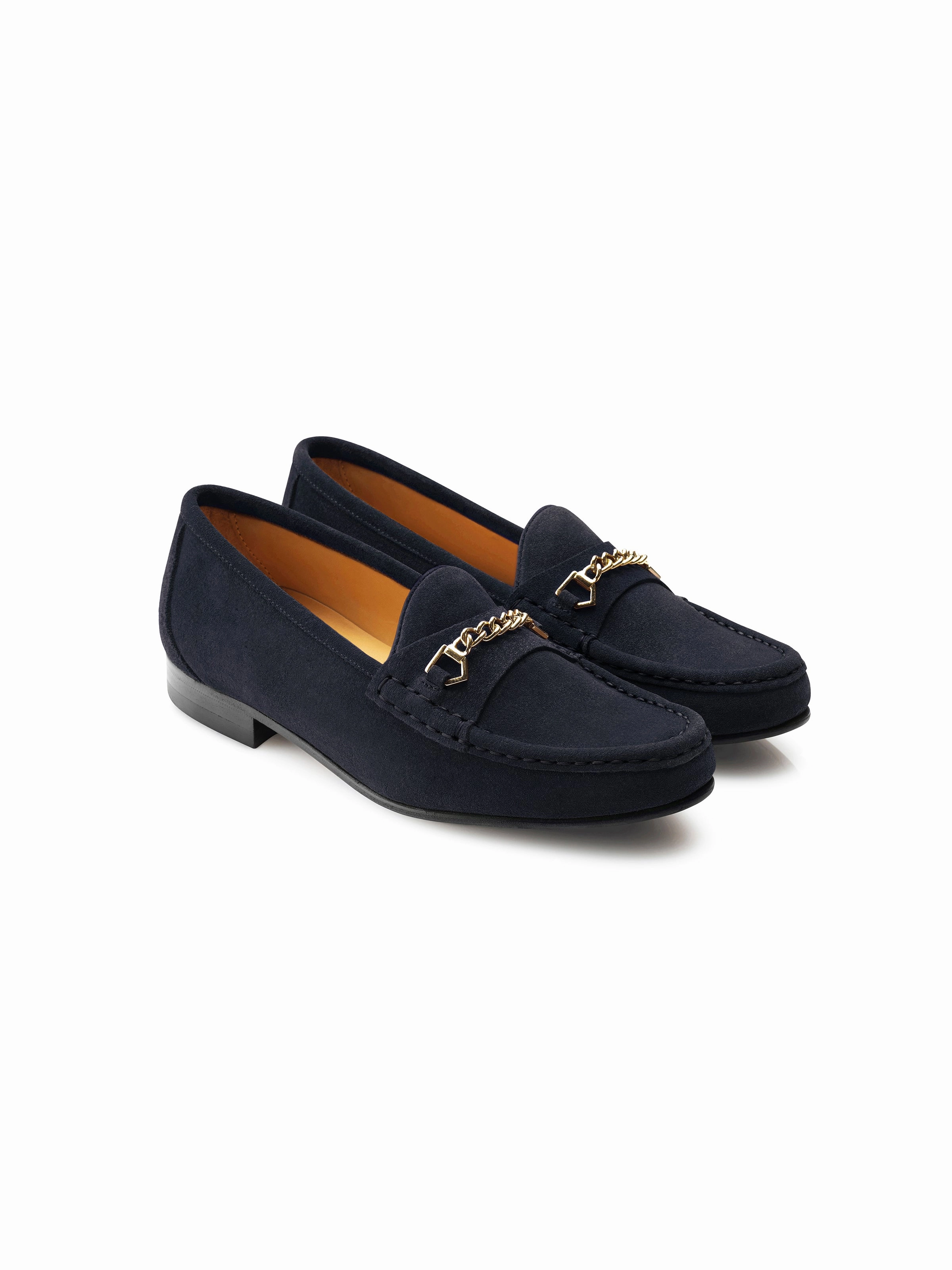 Loafers Black Apsley - Navy Blue Suede