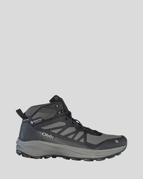 Oboz Katabatic LT Mid GTX Wide Mens - Black Sea Stretch Hiking Shoes